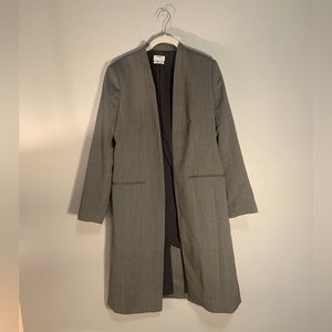 DKNY Long Gray Coat with Pockets 🤍 Minimalist & Stylish & Elegant✨ Quiet Luxury